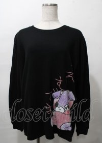 NieR Clothing / ちゃむちゃむTシャツ  黒 Y-25-07-25-009-PU-TO-AS-ZY