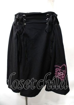 画像1: NieR Clothing / 編み上げスカート  黒 Y-25-07-25-076-PU-SK-SZ-ZY