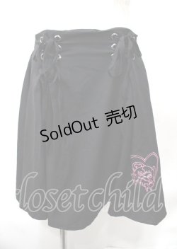 画像1: NieR Clothing / 編み上げスカート  黒 Y-25-07-25-076-PU-SK-SZ-ZY