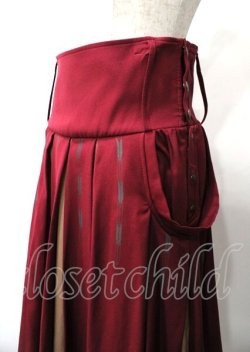 画像3: Ozz oneste / 椿刺繍袴スカート  エンジ Y-25-07-25-081-OO-SK-SZ-ZY
