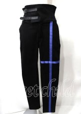 画像1: Moi-meme-Moitie / ダブルベルト十字架パンツ 黒 Y-25-07-25-082-MO-PA-SZ-ZS (1)