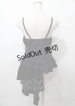 画像2: Qutie Frash / アシンメトリーコルセットビスチェ  黒 Y-25-07-25-095-QU-TO-SZ-ZY