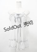 EXCENTRIQUE / シフォン水玉ワンピース  白 Y-25-07-25-105-EL-OP-SZ-ZY