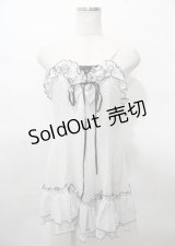 EXCENTRIQUE / シフォン水玉ワンピース  白 Y-25-07-25-105-EL-OP-SZ-ZY