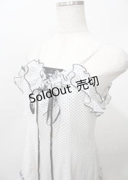 画像3: EXCENTRIQUE / シフォン水玉ワンピース  白 Y-25-07-25-105-EL-OP-SZ-ZY