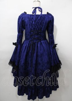 画像2: ATELIER PIERROT / フィッシュテールジャガードドレス  ブルー Y-25-07-25-108-EL-OP-SZ-ZY