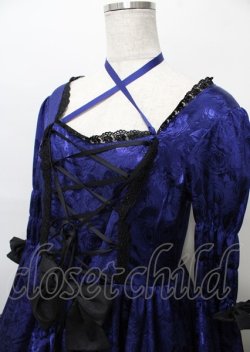 画像3: ATELIER PIERROT / フィッシュテールジャガードドレス  ブルー Y-25-07-25-108-EL-OP-SZ-ZY