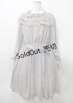画像1: Vallee lys / ラッフルカラーレースワンピース  グレー Y-25-07-25-109-GO-OP-SZ-ZY