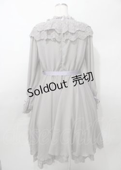 画像2: Vallee lys / ラッフルカラーレースワンピース  グレー Y-25-07-25-109-GO-OP-SZ-ZY