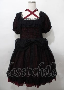 画像1: Vallee lys / Mellow Melody Dress  黒×赤 Y-25-07-25-110-GO-OP-SZ-ZY