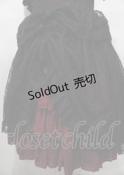 画像4: Vallee lys / Mellow Melody Dress  黒×赤 Y-25-07-25-110-GO-OP-SZ-ZY