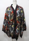 Ozz oneste / リバーシブル着物羽織  黒 Y-25-07-25-111-OO-JA-SZ-ZY
