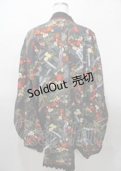 画像2: Ozz oneste / リバーシブル着物羽織  黒 Y-25-07-25-111-OO-JA-SZ-ZY