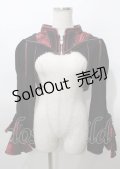 Ozz oneste / Precious Rose ショートジャケット  黒×赤 Y-25-07-25-118-OO-TO-SZ-ZY