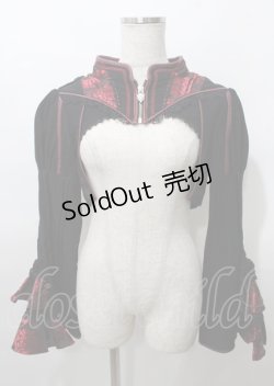 画像1: Ozz oneste / Precious Rose ショートジャケット  黒×赤 Y-25-07-25-118-OO-TO-SZ-ZY