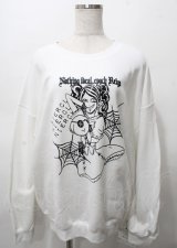 NieR Clothing / プリントスウェット  白 Y-25-07-25-016-PU-TO-AS-ZY