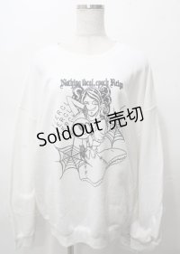 NieR Clothing / プリントスウェット  白 Y-25-07-25-016-PU-TO-AS-ZY
