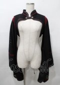 Ozz oneste / 矢絣Pt入りモダン振袖ボレロ  黒 Y-25-07-25-119-OO-TO-SZ-ZY