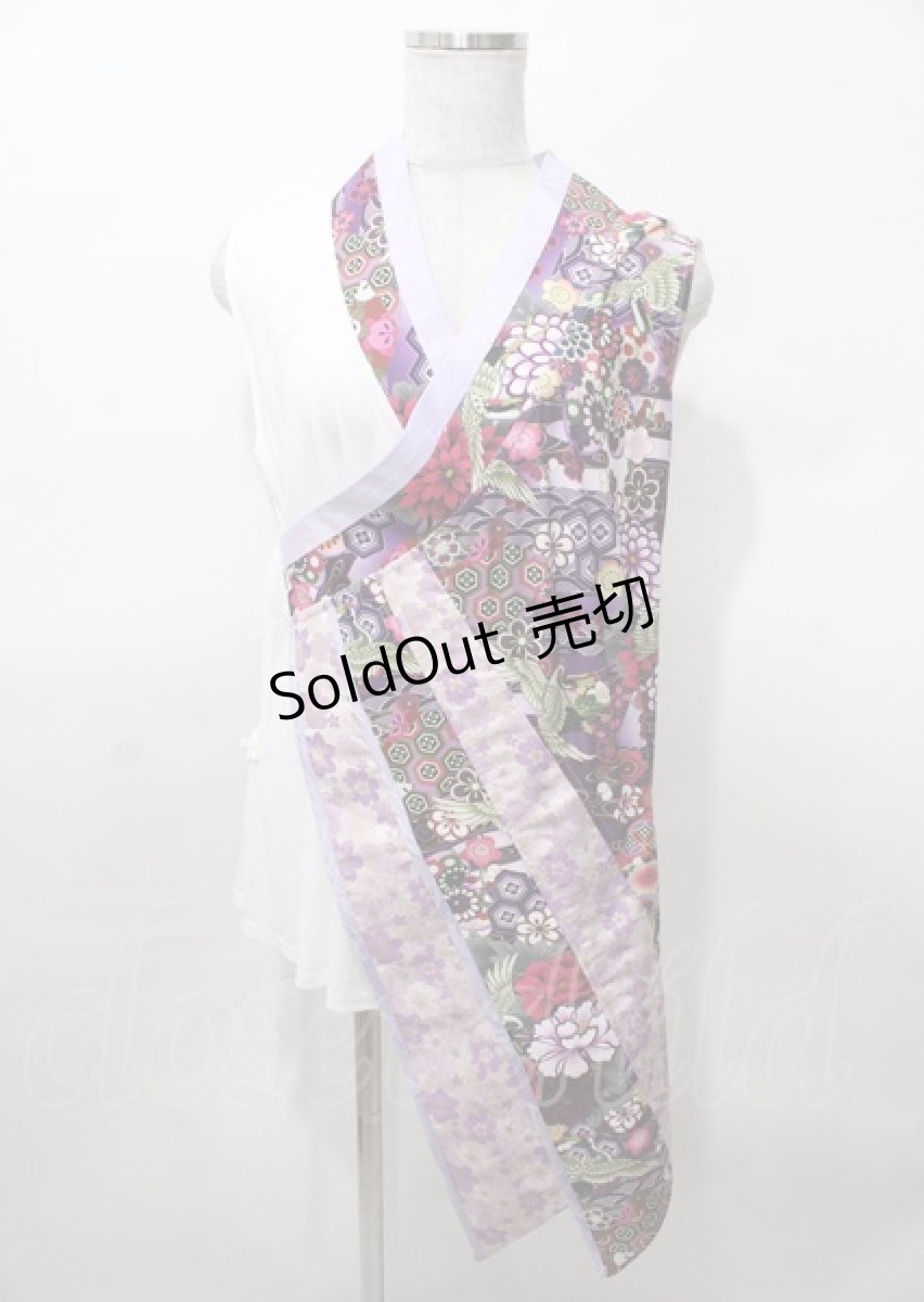 画像1: Qutie Frash / 着物インナーチュニック 白×パープル Y-25-07-25-120-QU-TO-SZ-ZS (1)