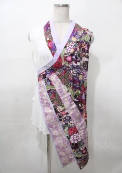 画像1: Qutie Frash / 着物インナーチュニック  白×パープル Y-25-07-25-120-QU-TO-SZ-ZY
