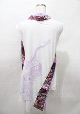 画像2: Qutie Frash / 着物インナーチュニック 白×パープル Y-25-07-25-120-QU-TO-SZ-ZS (2)