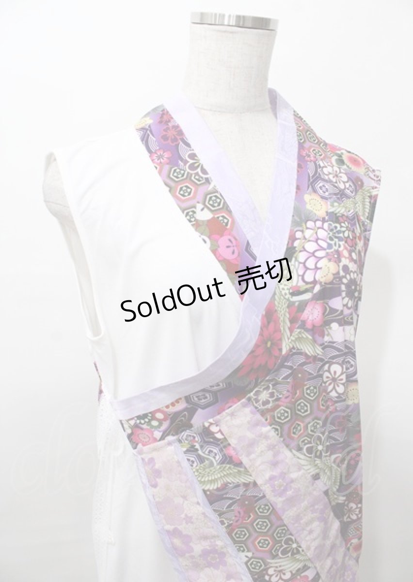 画像3: Qutie Frash / 着物インナーチュニック 白×パープル Y-25-07-25-120-QU-TO-SZ-ZS (3)