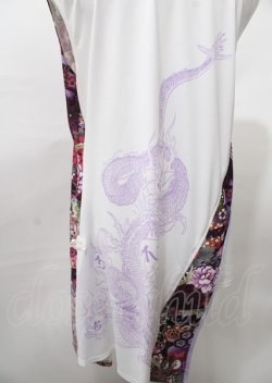 画像4: Qutie Frash / 着物インナーチュニック  白×パープル Y-25-07-25-120-QU-TO-SZ-ZY