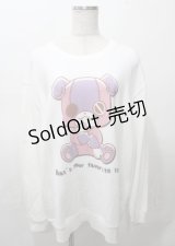 NieR Clothing / ちゃむちゃむスウェット  白 Y-25-07-25-018-PU-BL-AS-ZY