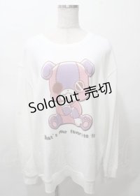 NieR Clothing / ちゃむちゃむスウェット  白 Y-25-07-25-018-PU-BL-AS-ZY