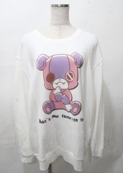 画像1: NieR Clothing / ちゃむちゃむスウェット  白 Y-25-07-25-018-PU-BL-AS-ZY