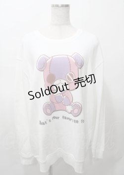 画像1: NieR Clothing / ちゃむちゃむスウェット  白 Y-25-07-25-018-PU-BL-AS-ZY