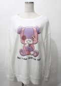 NieR Clothing / ちゃむちゃむスウェット  白 Y-25-07-25-019-PU-BL-AS-ZY