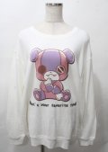 NieR Clothing / ちゃむちゃむスウェット  白 Y-25-07-25-020-PU-BL-AS-ZY