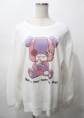 NieR Clothing / ちゃむちゃむスウェット  白 Y-25-07-25-021-PU-BL-AS-ZY