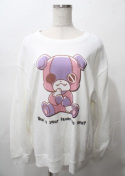 画像1: NieR Clothing / ちゃむちゃむスウェット  白 Y-25-07-25-021-PU-BL-AS-ZY