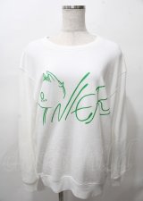 NieR Clothing / プリントトレーナー  白 Y-25-07-25-022-PU-TO-0-ZY