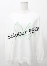 NieR Clothing / プリントトレーナー  白 Y-25-07-25-024-PU-TO-0-ZY