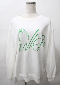NieR Clothing / プリントトレーナー  白 Y-25-07-25-024-PU-TO-0-ZY