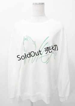 画像1: NieR Clothing / プリントトレーナー  白 Y-25-07-25-024-PU-TO-0-ZY