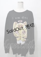 NieR Clothing / 神様Nierちゃんスウェット  黒 Y-25-07-25-003-PU-TO-HR-ZY