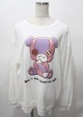 NieR Clothing / ちゃむちゃむスウェット  白 Y-25-07-25-026-PU-BL-AS-ZY