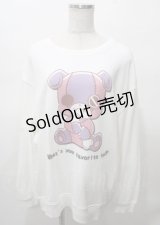 NieR Clothing / ちゃむちゃむスウェット  白 Y-25-07-25-026-PU-BL-AS-ZY