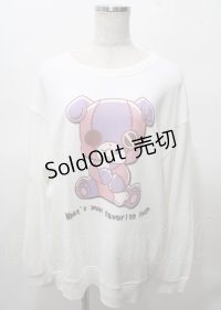 NieR Clothing / ちゃむちゃむスウェット  白 Y-25-07-25-026-PU-BL-AS-ZY