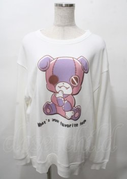 画像1: NieR Clothing / ちゃむちゃむスウェット  白 Y-25-07-25-026-PU-BL-AS-ZY