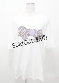 NieR Clothing / ちゃむちゃむ推しTシャツ  白 Y-25-07-25-031-PU-TO-AS-ZY
