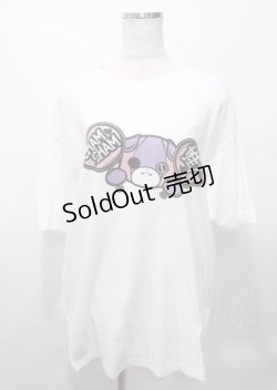 画像1: NieR Clothing / ちゃむちゃむ推しTシャツ  白 Y-25-07-25-031-PU-TO-AS-ZY