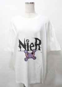 NieR Clothing / ちゃむちゃむTシャツ  白 Y-25-07-25-032-PU-TO-AS-ZY