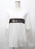 NieR Clothing / WHITE COTTON CUTSEW【猫派です】 XL ホワイト Y-25-07-25-033-PU-TO-IG-ZY