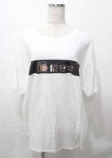 NieR Clothing / WHITE COTTON CUTSEW【猫派です】 XL ホワイト Y-25-07-25-033-PU-TO-IG-ZY