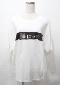 NieR Clothing / WHITE COTTON CUTSEW【猫派です】 XL ホワイト Y-25-07-25-033-PU-TO-IG-ZY